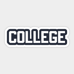 College Sticker